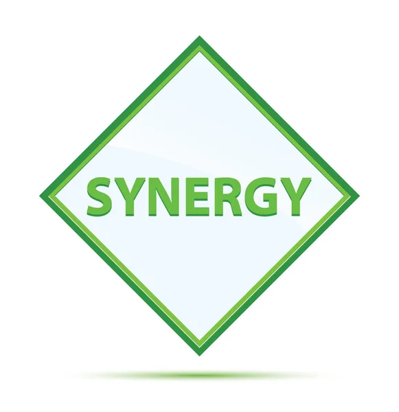 Synergie moderne abstracte groene diamant knop — Stockfoto