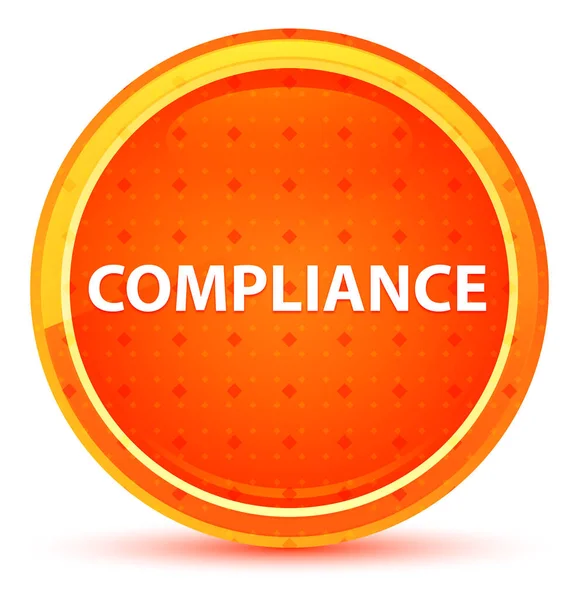 Compliance Natural Orange Round Button — Stock Photo, Image