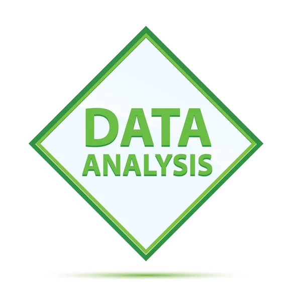 Análisis de datos moderno abstracto botón de diamante verde —  Fotos de Stock