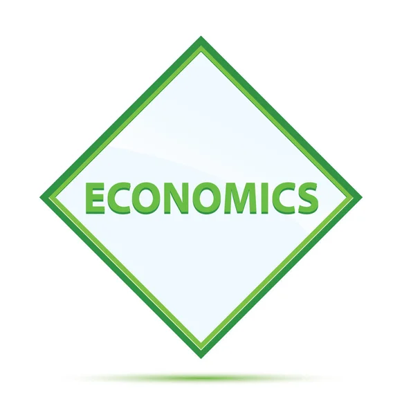 Economia moderna abstrato botão diamante verde — Fotografia de Stock