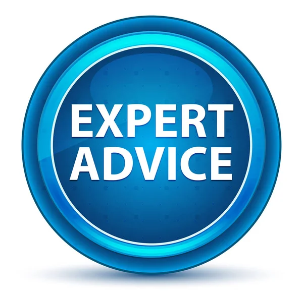 Expert Advice Eyeball Blue Round Button — Stock Photo, Image