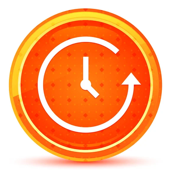 History icon natural orange round button — Stockfoto