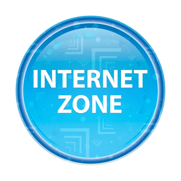Zona Internet floral azul botón redondo — Foto de Stock