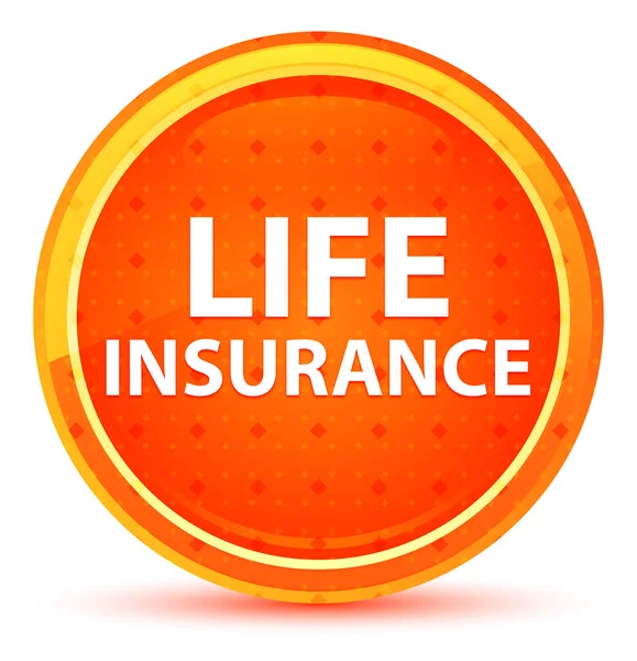 Botón redondo naranja natural del seguro de vida —  Fotos de Stock