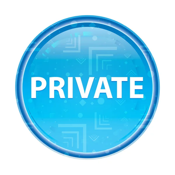 Private floral blue round button — Stock Photo, Image