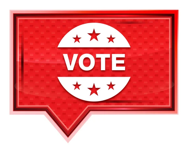 Oy rozeti simgesi puslu gül pembe afiş düğmesi — Stok fotoğraf