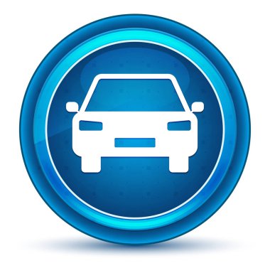 Araba simgesi göz küresi mavi yuvarlak düğme