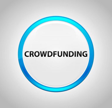 Crowdfunding Yuvarlak Mavi Buton