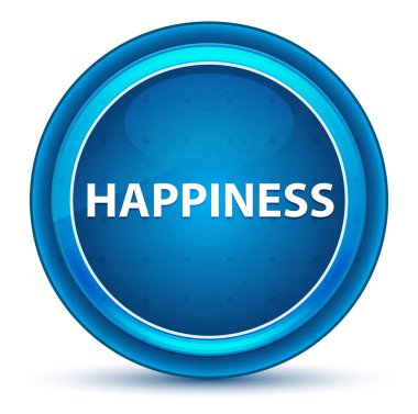 Mutluluk Eyeball Mavi Yuvarlak Düğme