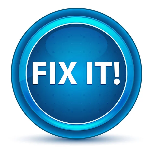 Fix It! Eyeball Blue Round Button