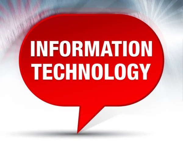 Informationsteknik röd bubbla bakgrund — Stockfoto