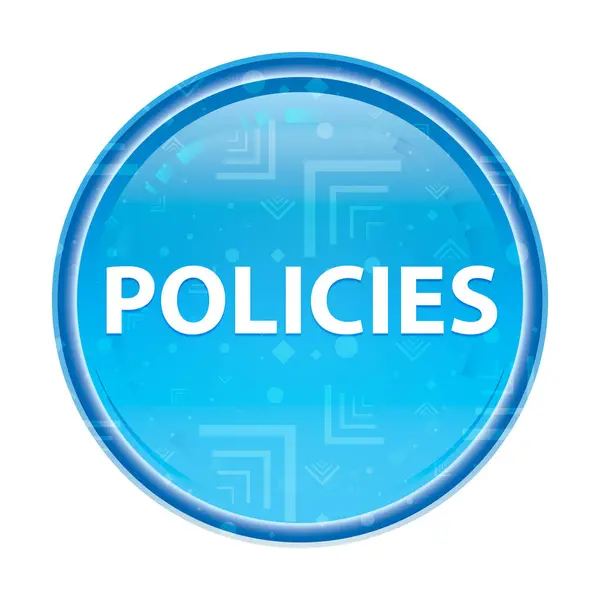 Politiques bouton rond bleu floral — Photo