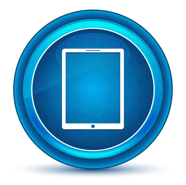 Tablet Icon ögongloben blå rund knapp — Stockfoto