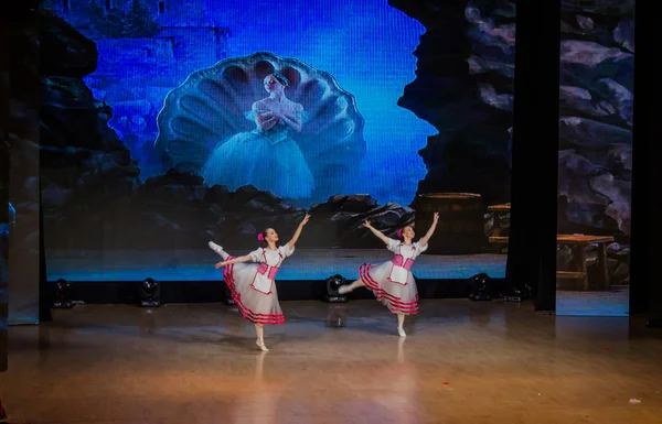 Bir Konserde Dans Eden Balerinler Bale Konseri — Stok fotoğraf