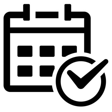 Olay Çizelgesi Simge Vektör Çizimi