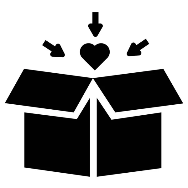 Charity Donation Icon Vector Symbol — Stock Vector