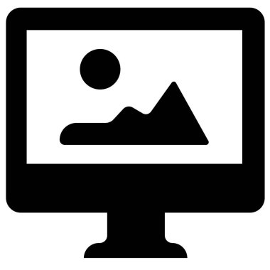 Masaüstü resim simgesi. vektör grafikleri