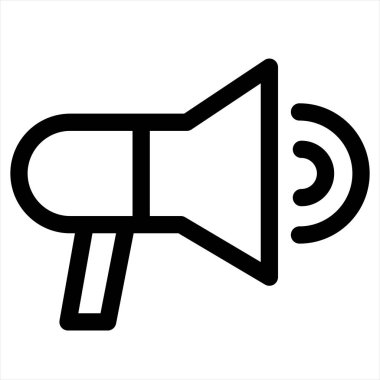 Duyuru, bullhorn, pazarlama, megafon, hoparlör simgesi