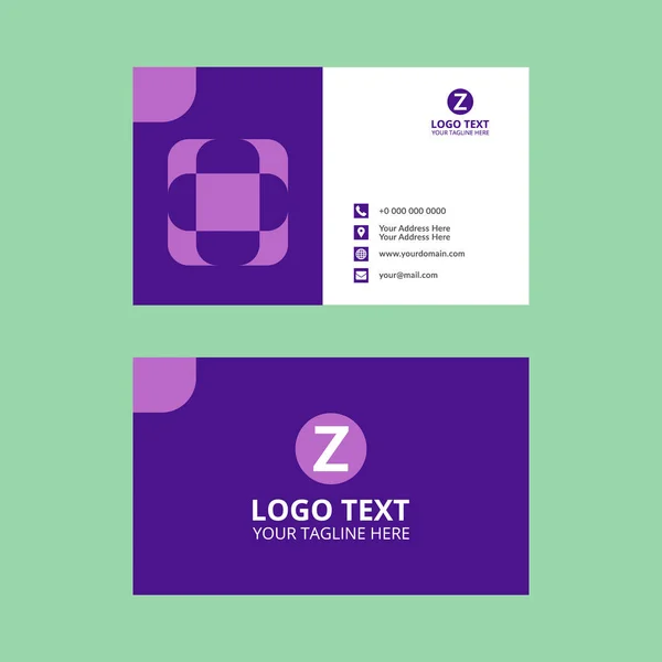 Mor Zarif Muhteşem İş Kartı Şablonu