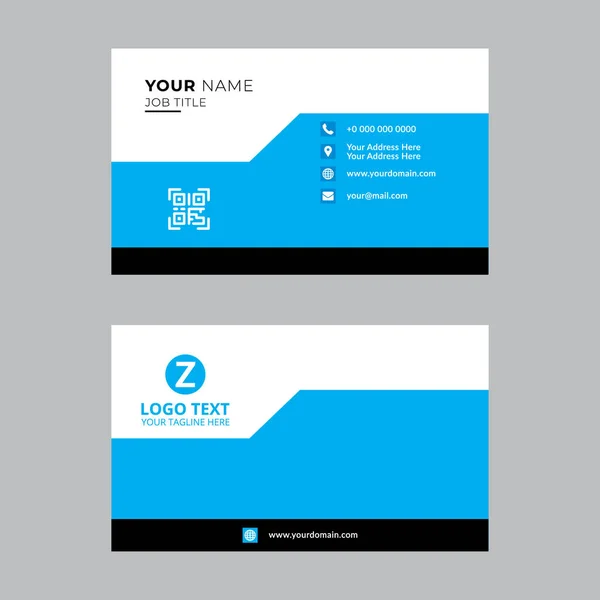 Mavi Zarif Muhteşem İş Kartı Şablonu