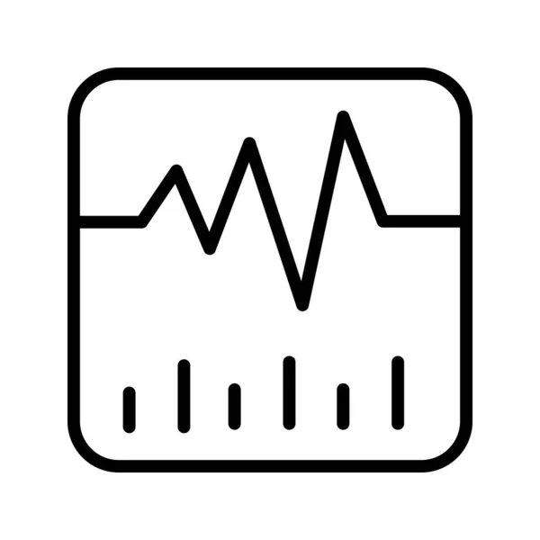 Pulzní Diagram Srdeční Linky Ikona Pulzního Diagramu — Stockový vektor