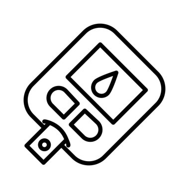 Kan Kontrolcüsü Kan Testi, Diyabet Glucometre Şeker Testi Simgesi