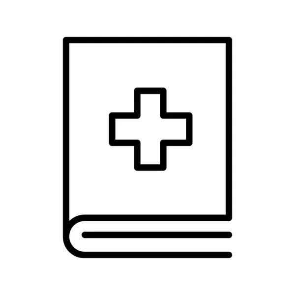 Libro Medicina Médica Icono Farmacia — Archivo Imágenes Vectoriales