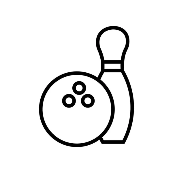 Pins Bowling Ball Diseño Iconos Deportivos — Vector de stock