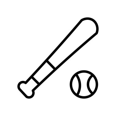 Yarasa Beyzbol Spor Simgesi Tasarımı