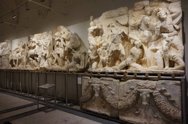 Viyana'daki Hofburg Sarayı'nın müzelerinden birinde mermer antik ekimleri