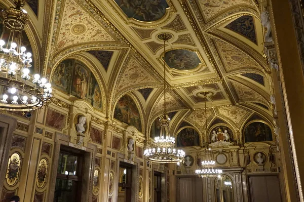 Interiérová Výzdoba Vídeňské Státní Opery Wiener Staatsoper — Stock fotografie