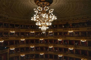 Mila 'daki La Scala Opera Salonu' nun içi.
