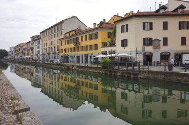 Navigli Bölgesi ve Milano Kanalları yazın.
