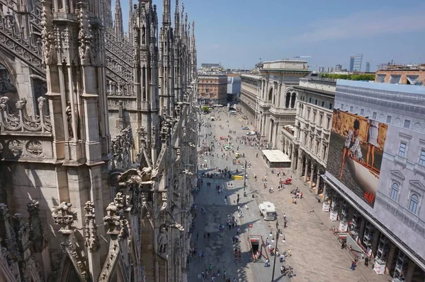 Veduta Della Piazza Principale Fronte Duomo Dal Tetto — Foto Stock