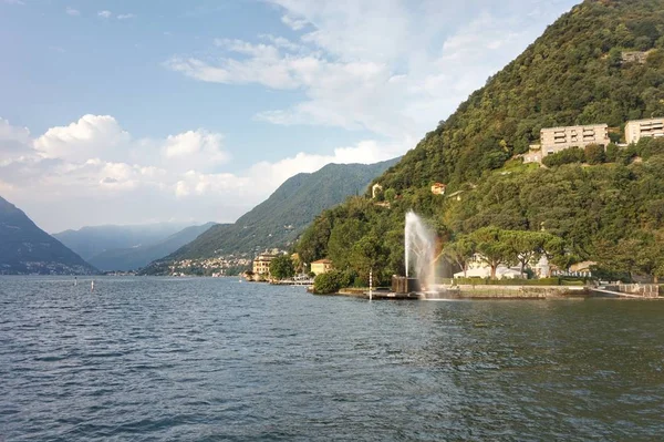 Bellissimo Lago Como Sulle Montagne Alpine — Foto Stock