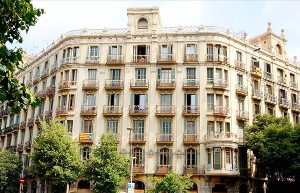 One Facades Beautiful Buildings Eixample Quarter Barcelona — Stock Photo, Image