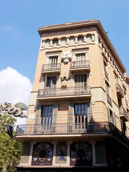 One Facades Beautiful Buildings Eixample Quarter Barcelona — Stock Photo, Image