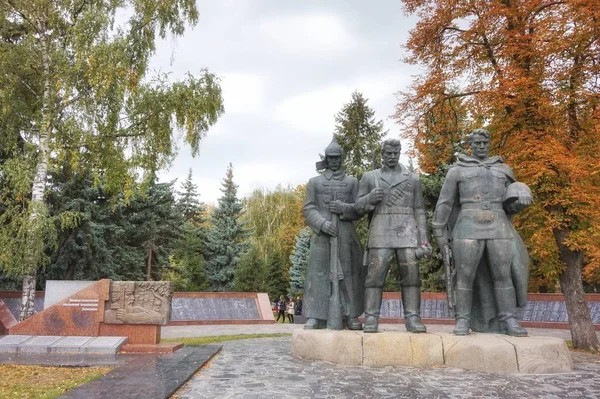 Monuments Soldiers Liberators Center — Stock Photo, Image