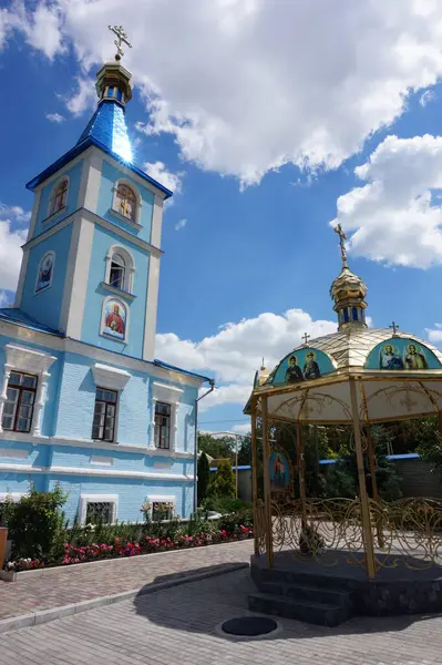 Widok Świętego Znamensky Klasztoru Widok Świętego Znamensky Klasztoru Verbivsbke Obwód — Zdjęcie stockowe