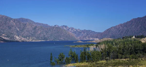 Large View Lake Potrerillos Mendoza Region Argentina Stock Photo