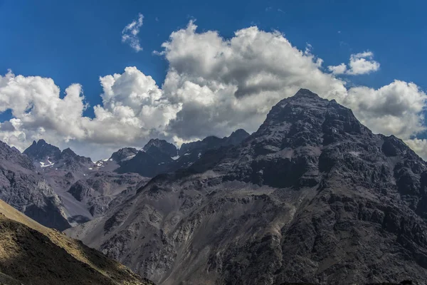 Black mountain in the cordillera of the andes