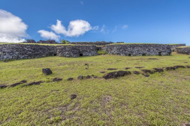 Orongo taş köy volkan Ranu Kau üzerinde