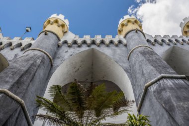 Palacio da Pena kalesinin ayrıntıları.