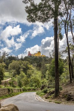Sintra 'da Palcio Nacional da Pena 'ya giden yol