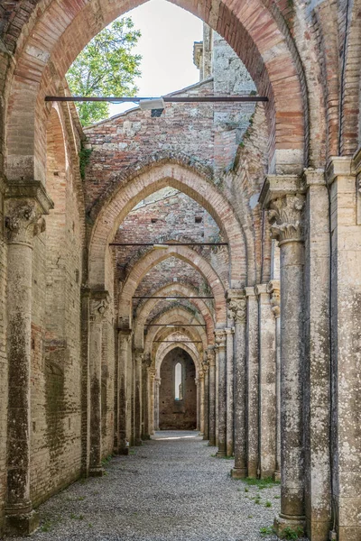 San Galgano Manastırı'nın sol koridoru