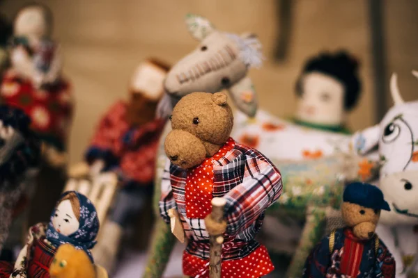 Traditionelle Russische Gefüllte Pfannkuchenwoche Teddybären Für Den Traditionellen Slawischen Feiertag — Stockfoto