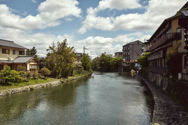 Vista Sul Fiume Hozu Arashiyama Giappone — Foto Stock