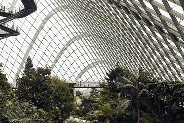 Wunderschöne Tropische Gärten Und Architektur Der Wolkenkuppel Den Gärten Der — Stockfoto
