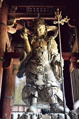 Daibutsuden içinde, Büyük Buda Salonu, Todaiji Tapınağı, Nara, Japonya