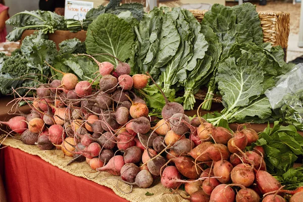 Affichage Coloré Betteraves Vendre Marché Fermier Boulder Colorado Beta Vulgaris — Photo